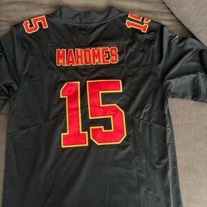 Patrick Mahomes Kansas City Chiefs Black Jersey Super Bowl Mens Size Large + XL
